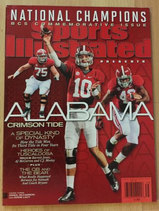 2012 Alabama Crimson Tide Sports Illustrated National Champions Commemorative
