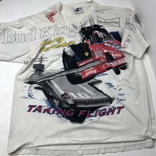 Logo Athletic 1997 Budweiser Bud King Kenny Bernstein Racing Graphic T - Shirt,  Xl