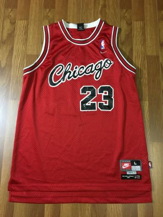 Mens L - Vtg Nba Chicago Bulls 23 Michael Jordan Nike 1984 Rookie Sewn Jersey