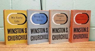 1947 Complete Set 4 Volumes Autobiography Of Winston S Churchill 31e