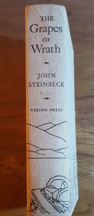 Grapes of Wrath,  John Steinbeck,  (1939),  7th printing,  Viking Press,  HB 2