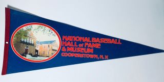 Cooperstown National Baseball Hall Of Fame Pennant Museum Commemorative Flag