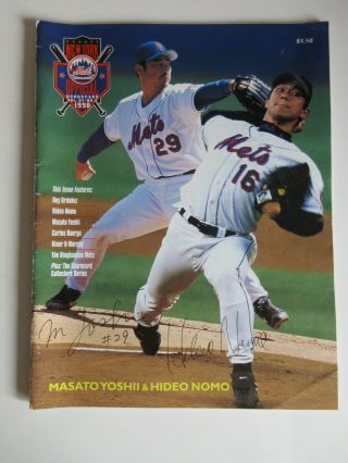 1996 York Mets Vs Los Angeles Dodgers Program Hideo Nomo Masato Yoshii