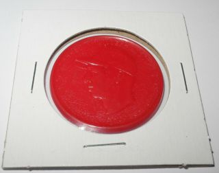 1955 Armour Baseball Coin Token Pin Harvey “kitten” Haddix Cardinals (red)