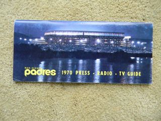 1970 San Diego Padres Media Guide Yearbook 2nd Yr Press Book Baseball Program Ad