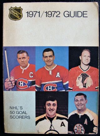 1971 - 72 Official Nhl Hockey Guide - 50 - Goal Scorers Richard Hull Esposito Bucyk