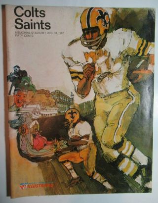 1967 Baltimore Colts Orleans Saints Football Game Program
