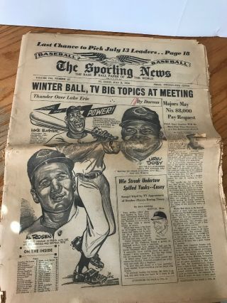 Vintage The Sporting News Newspaper St Louis July 8,  1953 Baseball 101 - 45