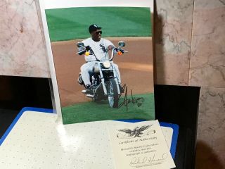 Bo Jackson White Sox Harley Davidson Fisk Night 6/22/93 Signed Autograph Picture