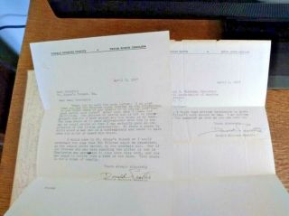 Book,  2 Signed Typed Letters By Donald Cutross Peattie,  Re Sir Wilfred Grenfell