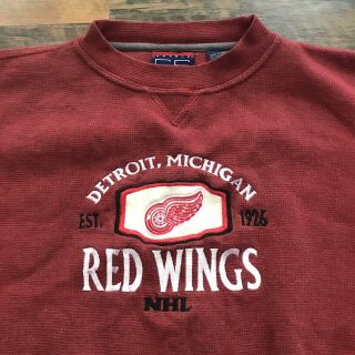 NHL Detroit Red Wings Vintage 90s Crewneck Sweatshirt Adult Men’s XL Hockey 2