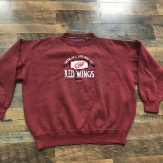 NHL Detroit Red Wings Vintage 90s Crewneck Sweatshirt Adult Men’s XL Hockey 3