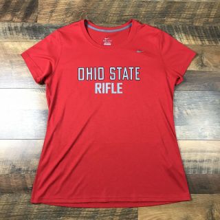 Ohio State Buckeyes Rifle Nike Dri - Fit T - Shirt Osu Bucks Shirt Red Short Sleeve