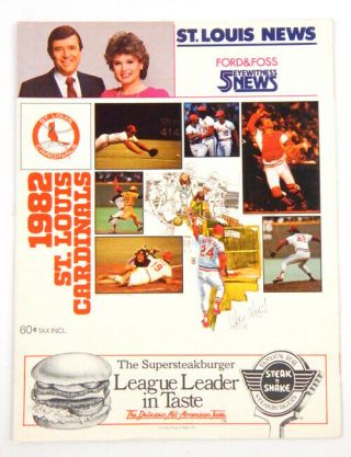 April 16th 1982 St.  Louis Cardinals Vs.  Phillies Unscored Scorecard