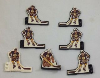 Vintage Coleco Nhl Table Top Hockey Players Boston Bruins 7 Players