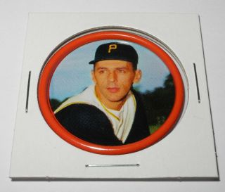1963 Salada Junket Baseball Coin Pin 16 Dick Groat Pittsburgh Pirates V1