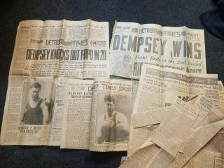 Sept.  14,  1923 Jack Dempsey V Luis Firpo Boxing/fight News Group - Detroit Times