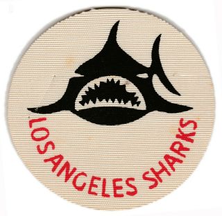 1972 - 74 Los Angeles Sharks Wha Hockey Vintage 2.  75 " Round Defunct Team Patch