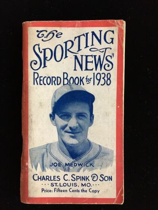 The Sporting News Record Book For 1938 Joe Ducky Medwick St.  Louis Cardinals