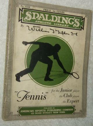 Tennis Book 1933 Spalding 