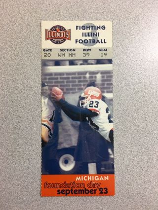 Michigan Vs.  Illinois 2000 Football Ticket Stub