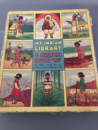 Vintage My Indian Library 8 Colorful Books Platt & Munk Co.  Children 
