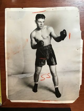 1930 Boxer Paul Pirrone Boxing Press Photo Cleveland Plain Dealer Newspaper Bldg