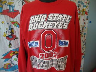 Vintage Ohio State Buckeyes 2002 Big 10 Football Champs Sweatshirt Size Xl