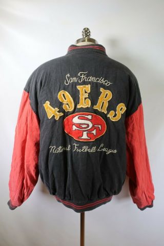 C7159 Vtg Mirage San Francisco 49ers Nfl Football Varsity Jacket Size Xl
