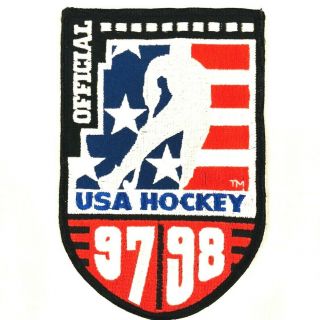 Vintage Usa Hockey Official Patch 90s 1997/1998 Season Crest