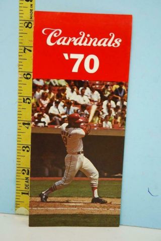 1970 St.  Louis Cardinals Baseball Roster & Schedule Booklet Joe Torre Cover R175