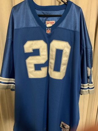 Mitchell & Ness Barry Sanders 20 Detroit Lions 1996 Throwbacks Jersey Size 58