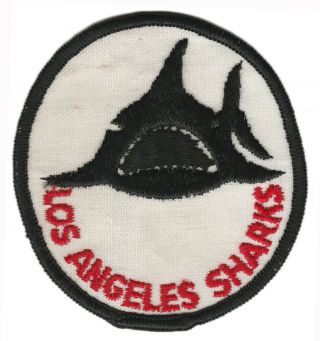 1972 - 74 Los Angeles Sharks Wha Hockey Vintage 3.  5 " Defunct Team Patch