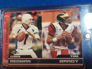 Tom Brady,  Chris Redman 2000 Pacific Omega 238 Rookies /500 Rc Patriots Goat