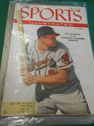Vintage Sports Illustrated July 30,  1956 Joe Adcock.  Braves.  Postage Usa