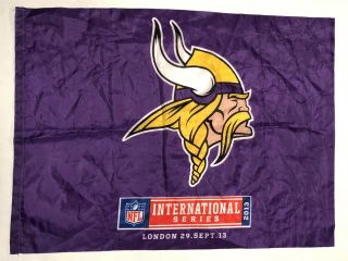 2013 Minnesota Vikings London International Game Banner Flag Nfl Football 23x17 "