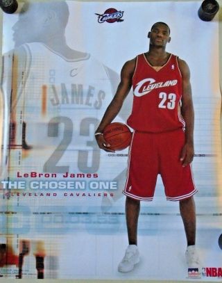 Lebron James - Cleveland - Poster - Chosen One - 3423 / Exc. ,  Cond.  - 16 X 20 "