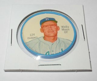 1962 Shirriff Canadian Baseball Coin Pin 124 Wally Moon La Dodgers Salada