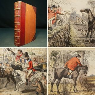 1854 Handley Cross Surtees Hand Coloured Plates First Edition Sporting Horses