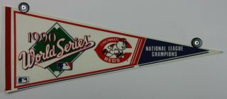 Vintage 1990 World Series Cincinnati Reds 30x12 Pennant
