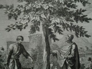 1708 LARGE FINE ENGRAVING PARABLE OF BARREN FIG TREE GOSPEL OF LUKE CHRISTIANITY 3