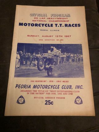 1967 Peoria Tt,  Peoria Motorcycle Club Program
