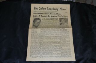 Illustrated Speedway News Sept 6 1958 Joe James O 