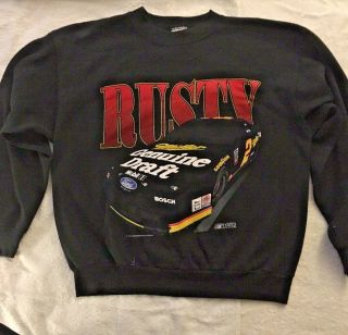 Vintage Rusty Wallas Sweatshirt,  Nascar Mid 1990 
