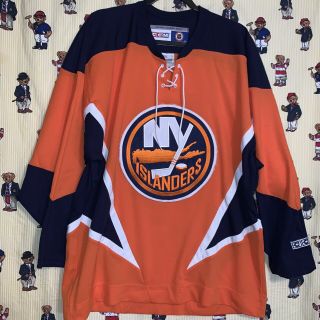 York Islanders Hockey Jersey Adult Large Stitched Patch Ccm Nhl Sewn