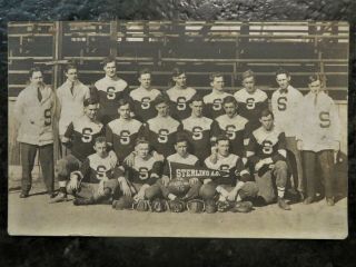 1915 Sterling Ac Football Team Postcard May Be Butler Pa Team