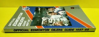 1987 - 88 / 1988 EDMONTON OILERS MEDIA GUIDE Yearbook NHL Champions Wayne Gretzky 3