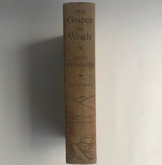 Vintage 1939 1st Edition - The Grapes Of Wrath - John Steinbeck - 8th Printing B 3