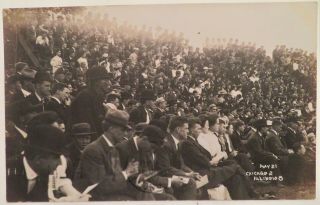 1909 University Of Illinois Vs.  Chicago Baseball Real Photo Postcard