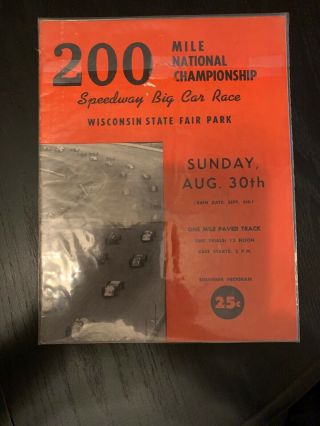 200 Mile Big Car Race Program 1959